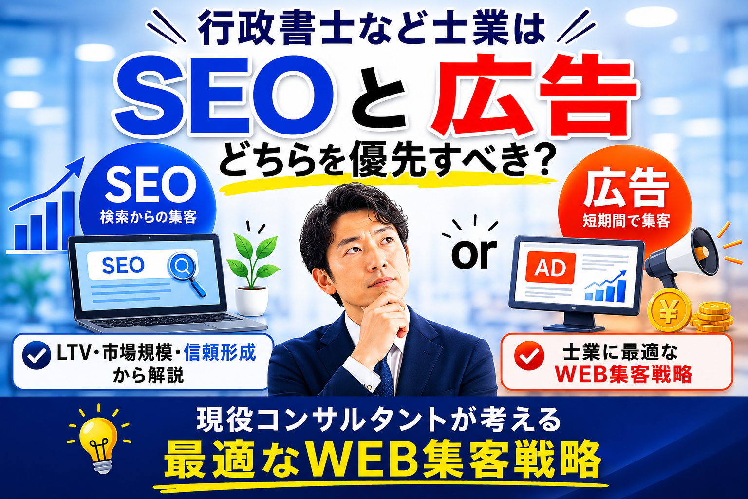 士業はSEOと広告費どちらを優先すべき