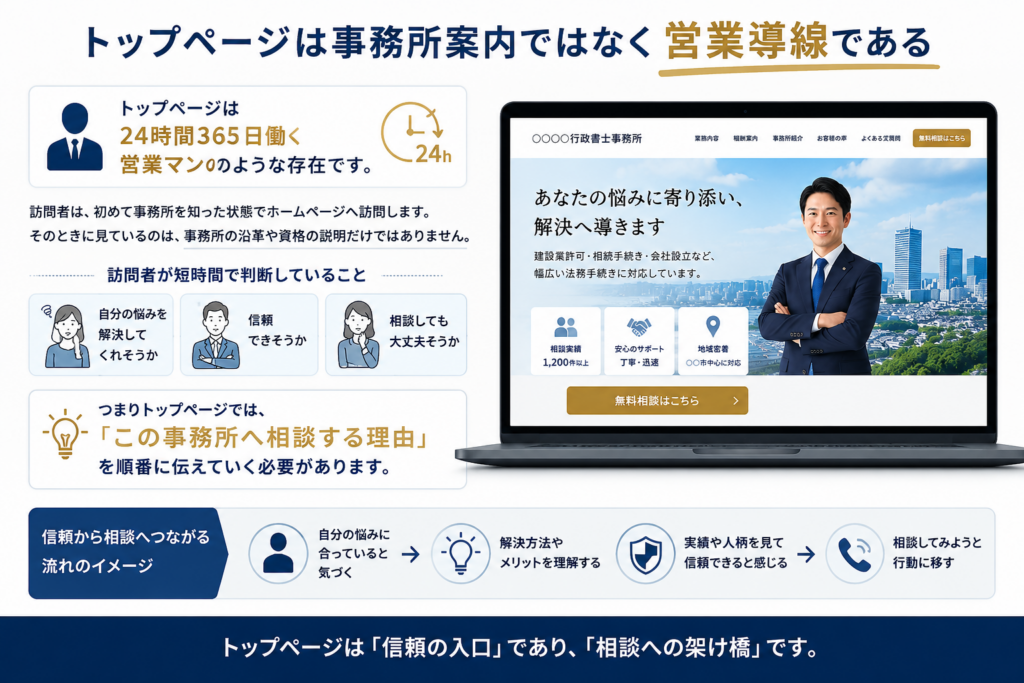 トップページで問合せ率を高める