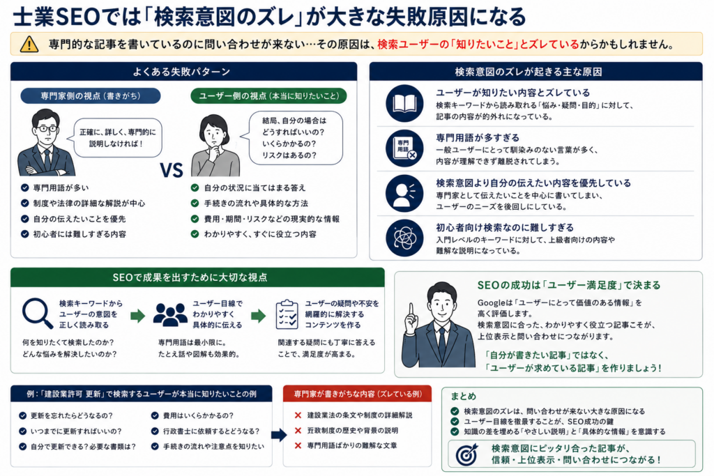 士業SEOで重要な検索意図解説