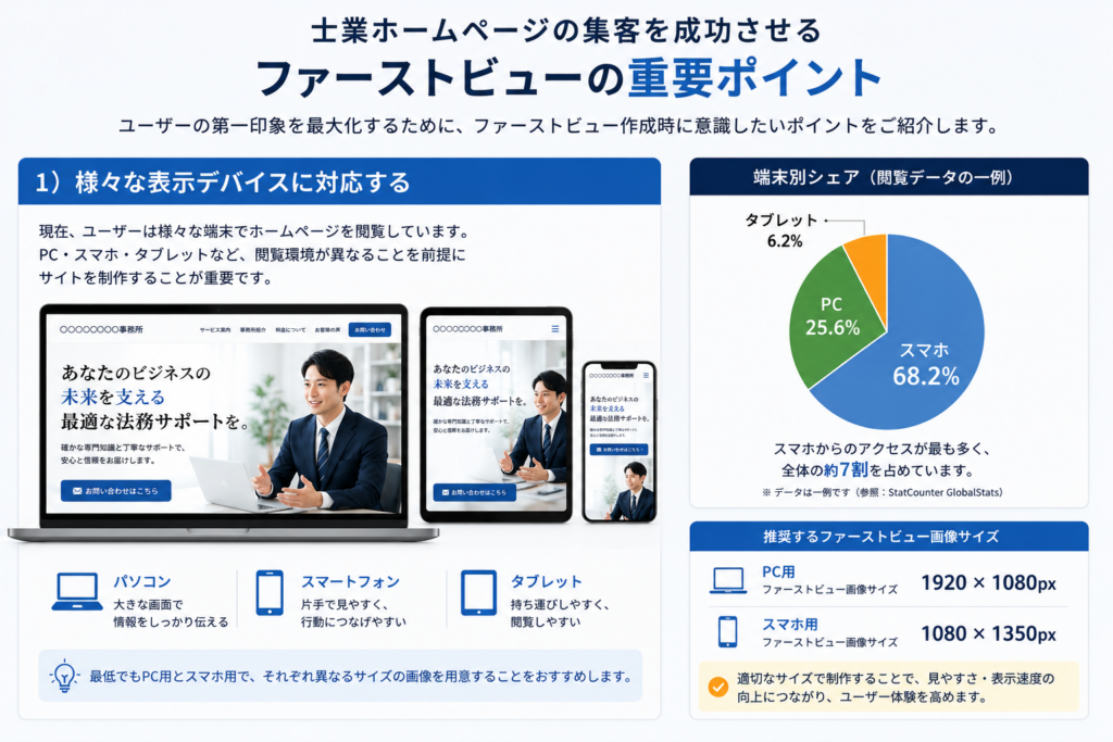 士業向けサイトでファーストビューを改善する