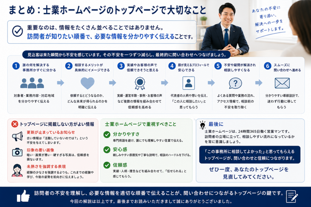 トップページで問合せ率を高める