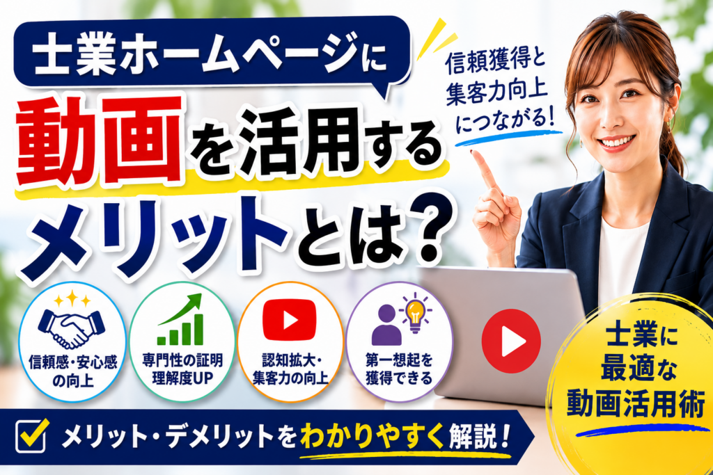 士業ホームページに動画を活用するメリットとは