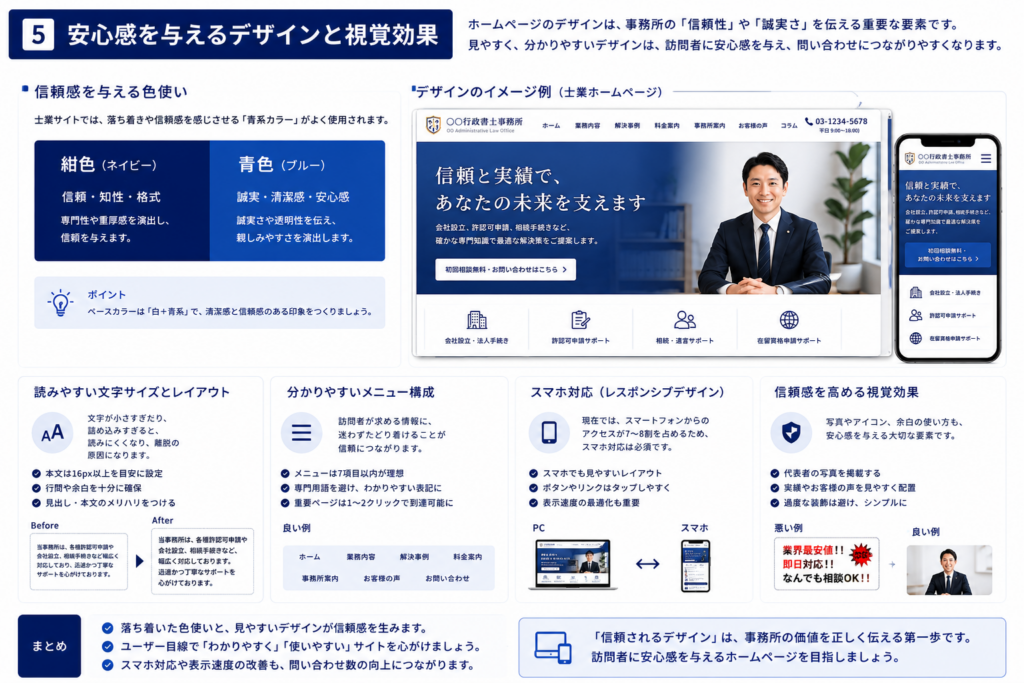 士業ホームーページ信頼構築