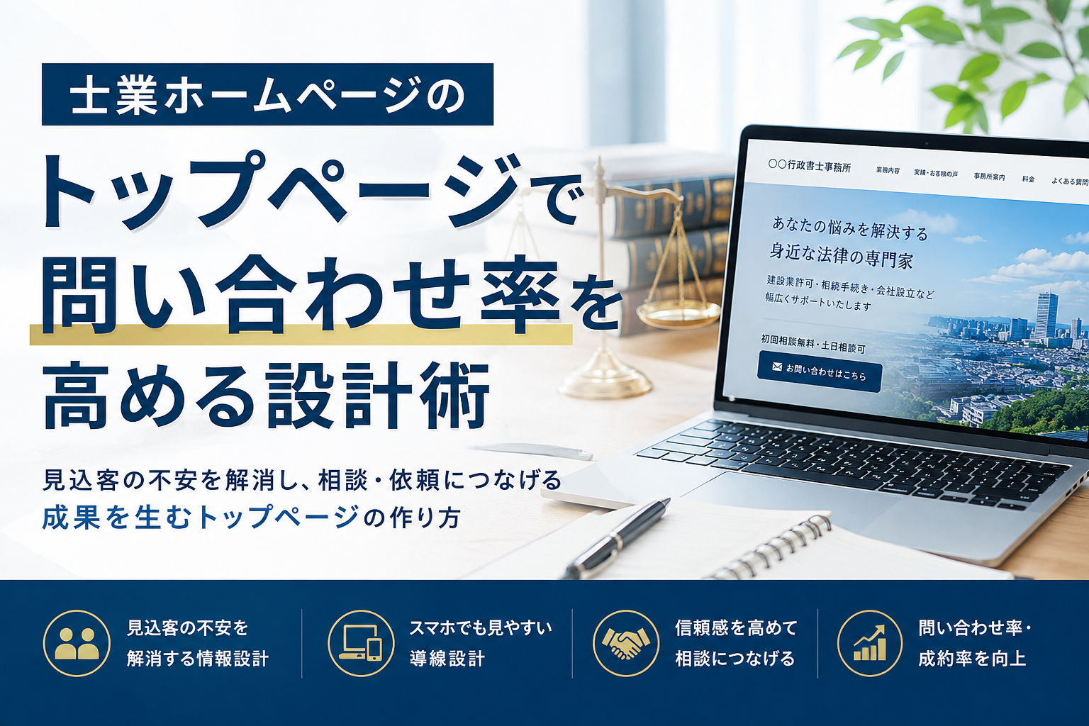 トップページで問合せ率を高める