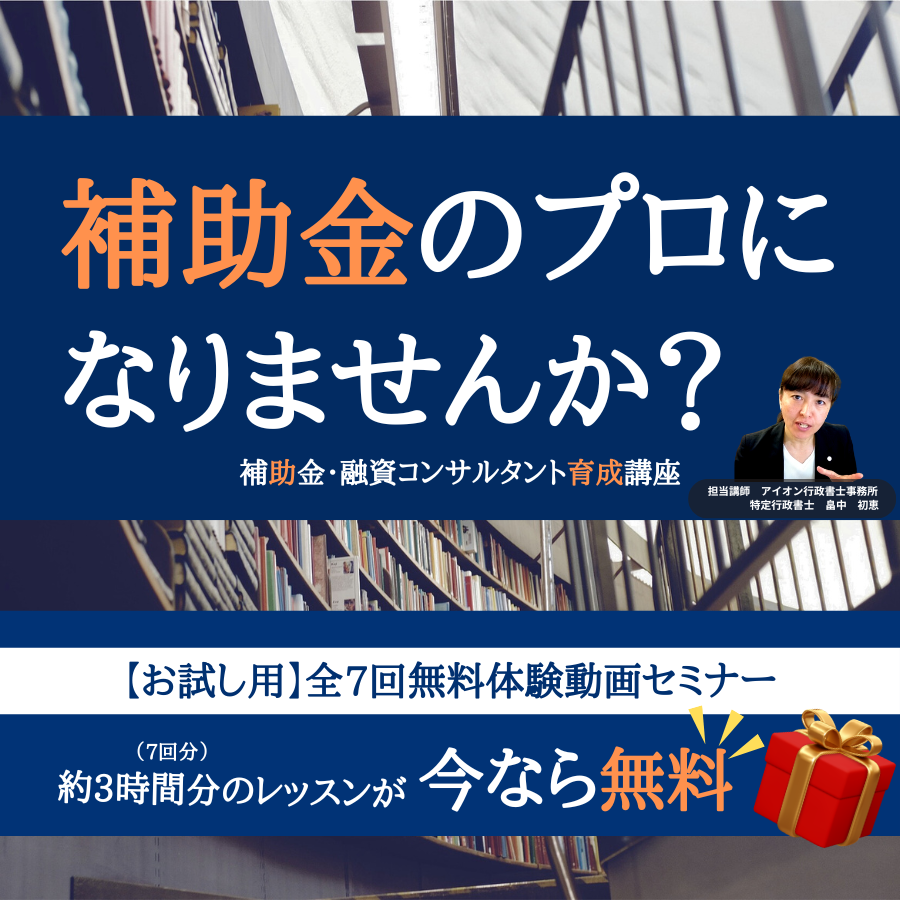 補助金融資コンサルタント育成講座バナ