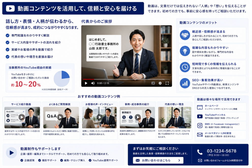 動画活用で信頼感を高める