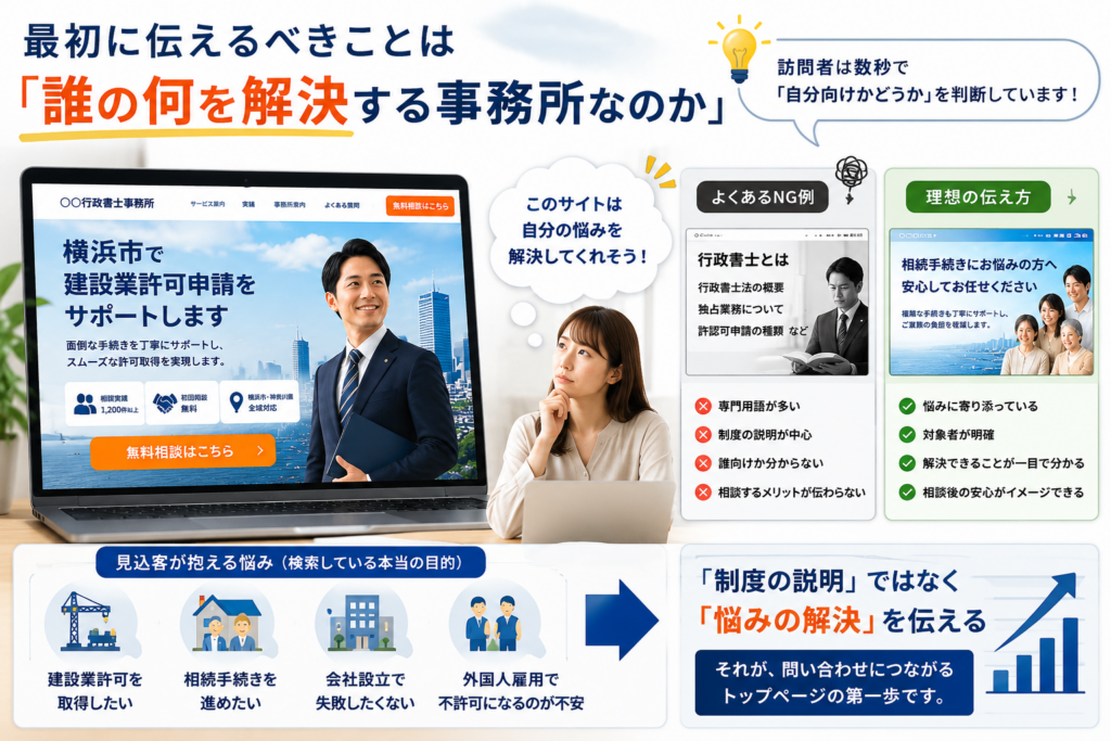 トップページで問合せ率を高める