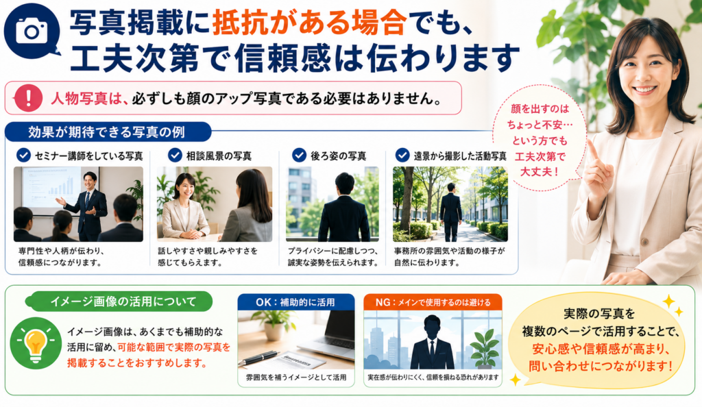 士業ホームページに写真は必要か