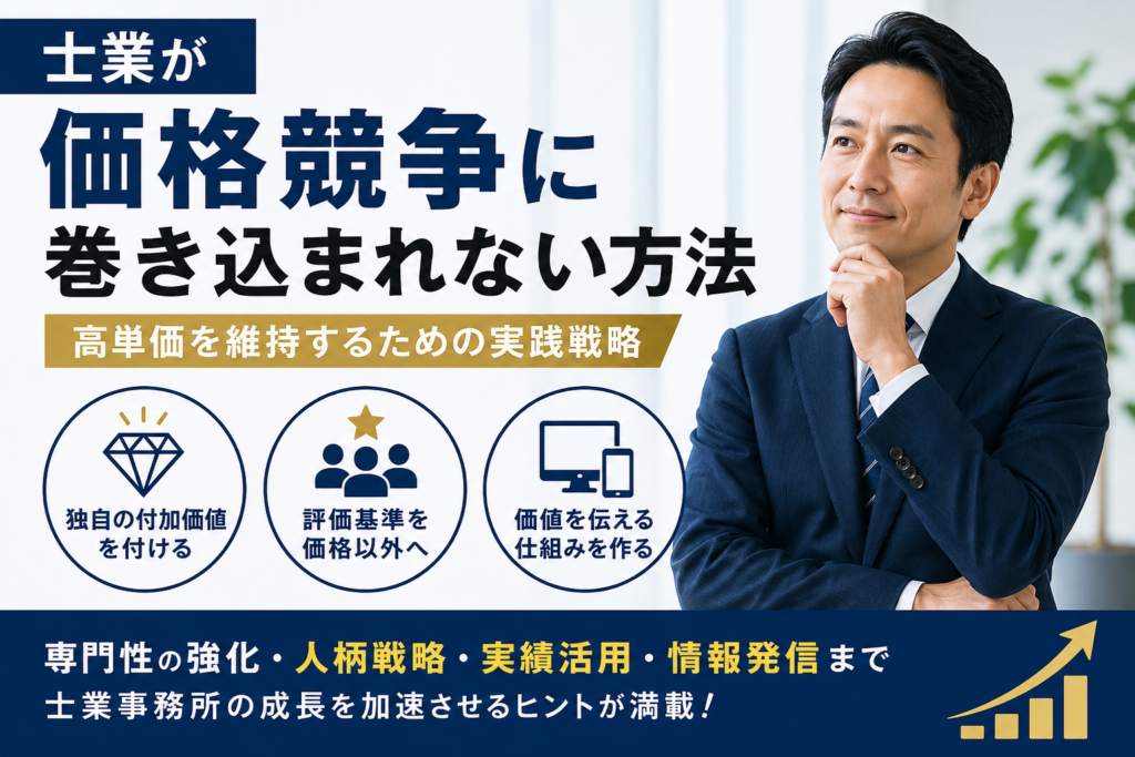 士業か価格競争から抜け出すために