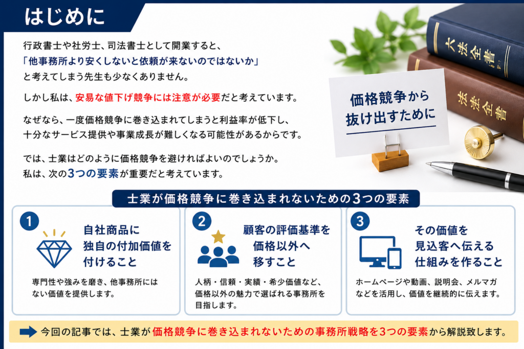 士業か価格競争から抜け出すために (1)