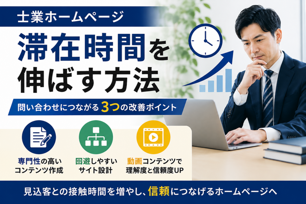 士業サイトで滞在時間を伸ばす方法