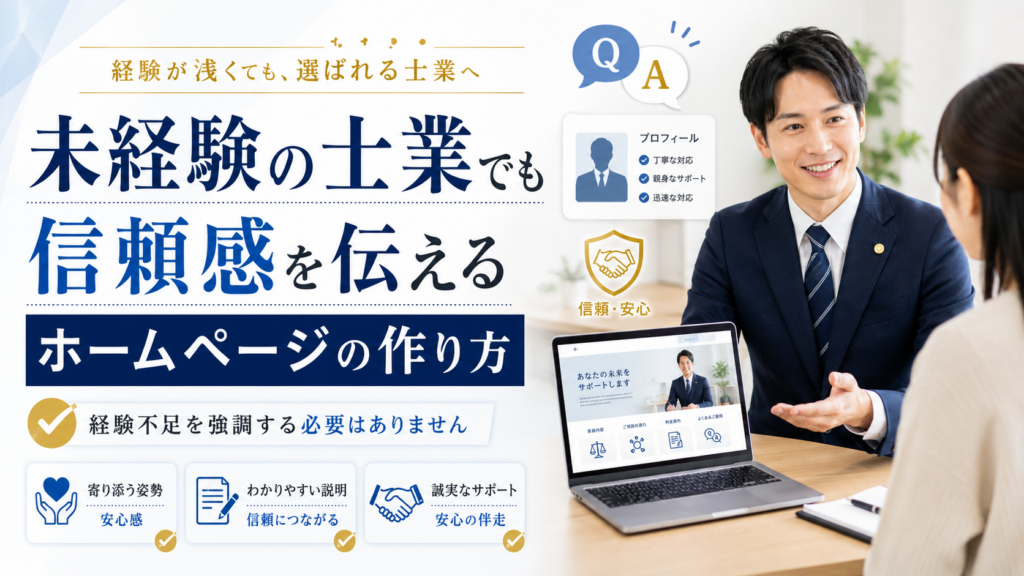 未経験士業の信頼感獲得方法