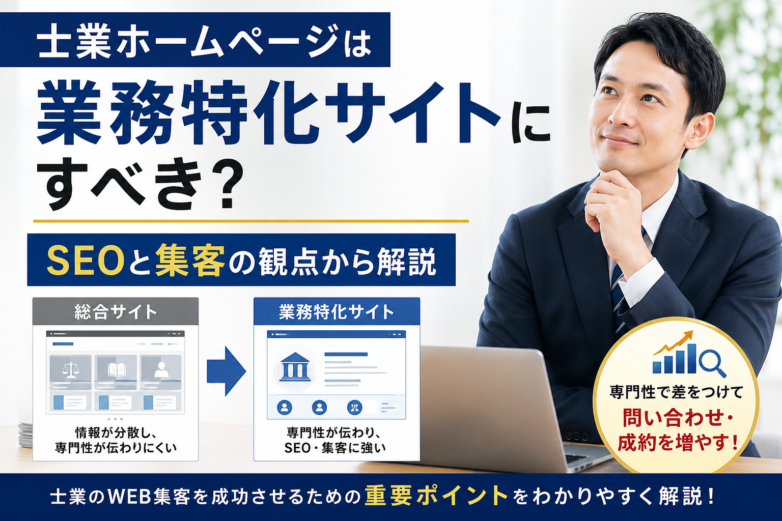 士業サイトは業務特化型サイトにすべき