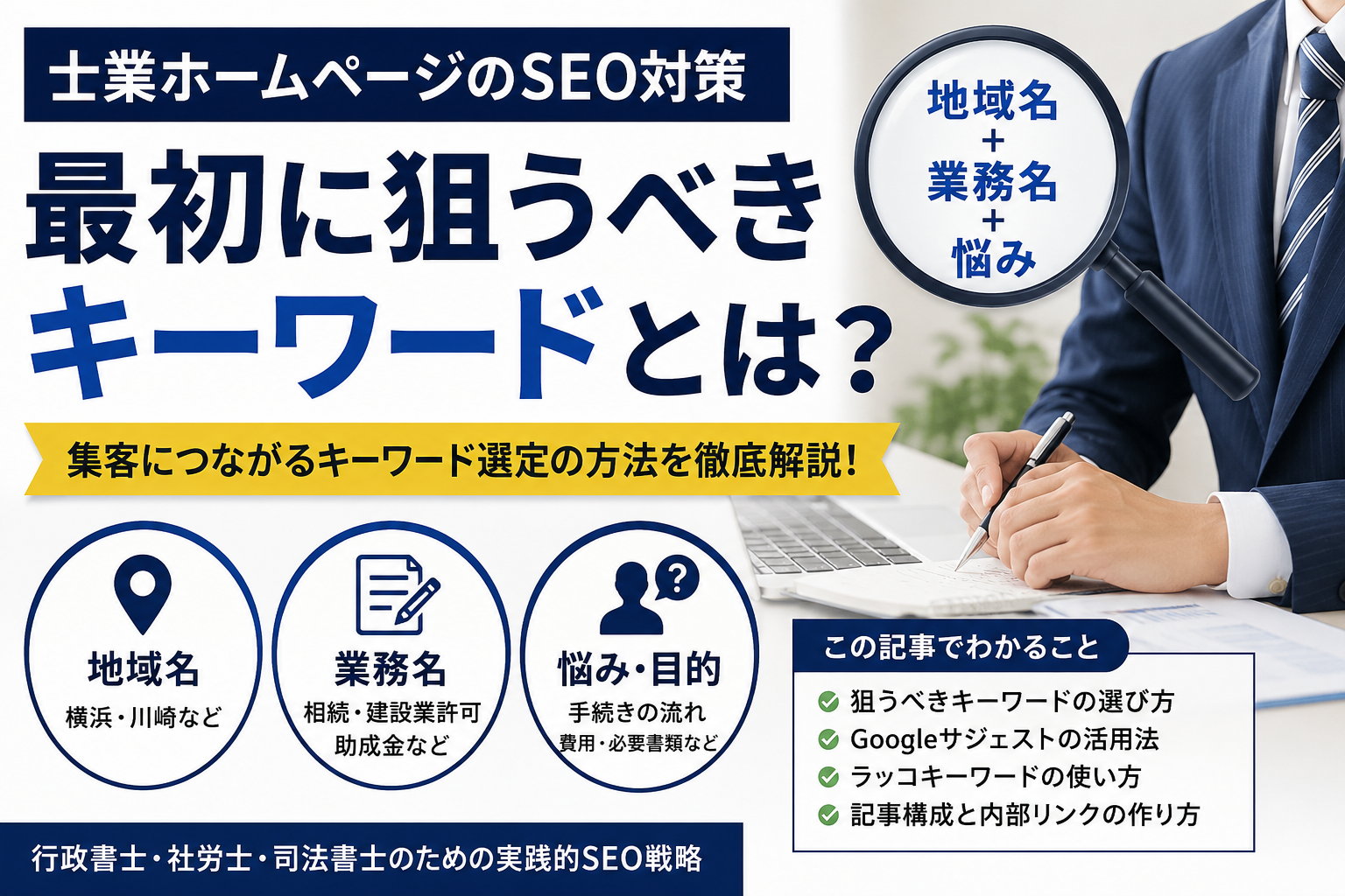 士業が検索キーワードを決める方法